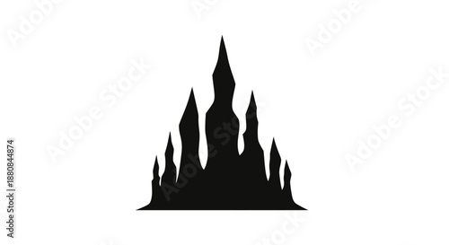 Black silhouette of a castle.