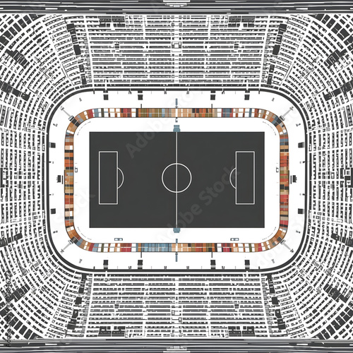 Abstract Stadium Seating Pattern 
