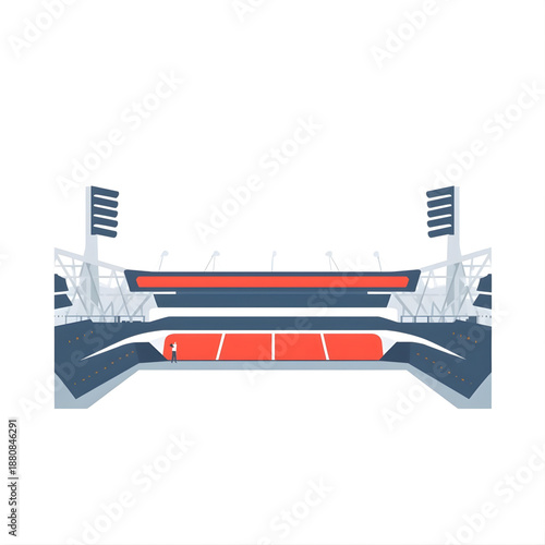 Stadium Branding Vector Scene with Modular Layout