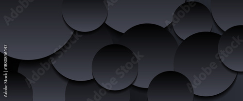 Minimalist black premium abstract background with luxury geometric dark shapes. dark circle background