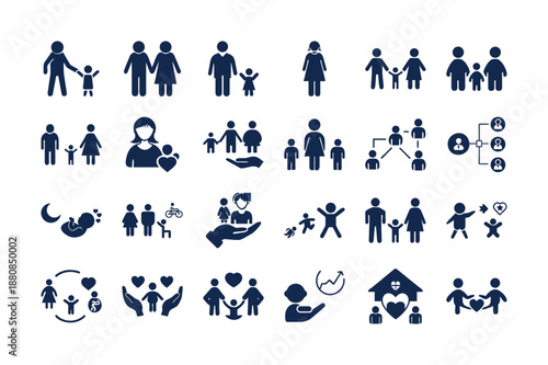 Various family and relationship icons