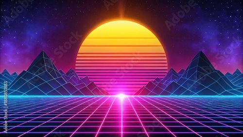 Abstract retro 80s style background