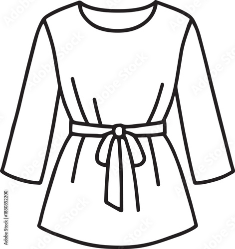 Outline icon of pajamas sleepwear nightwear set shirt and pants