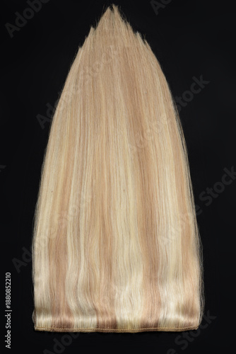 clip in straight brown mix blonde human hair extensions