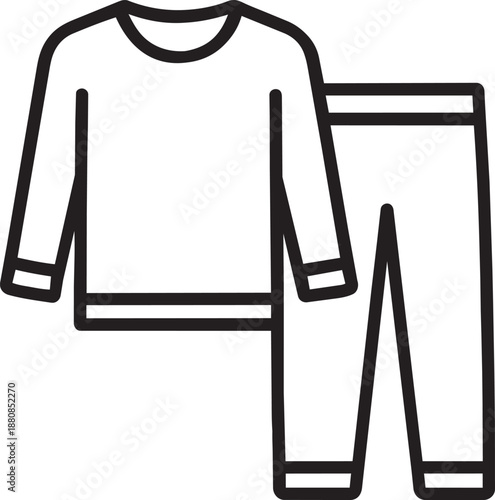 Linear vector icon of bathrobe robe spa towel gown illustration