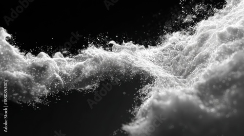 Wallpaper Mural Abstract White Powder Explosion on Black Background: Dramatic and Dynamic Torontodigital.ca