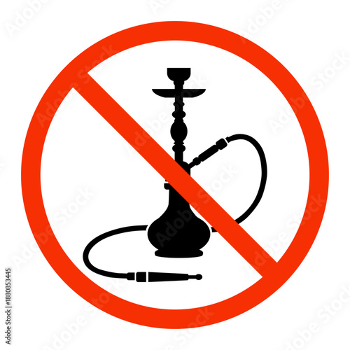No hookah smoking sign