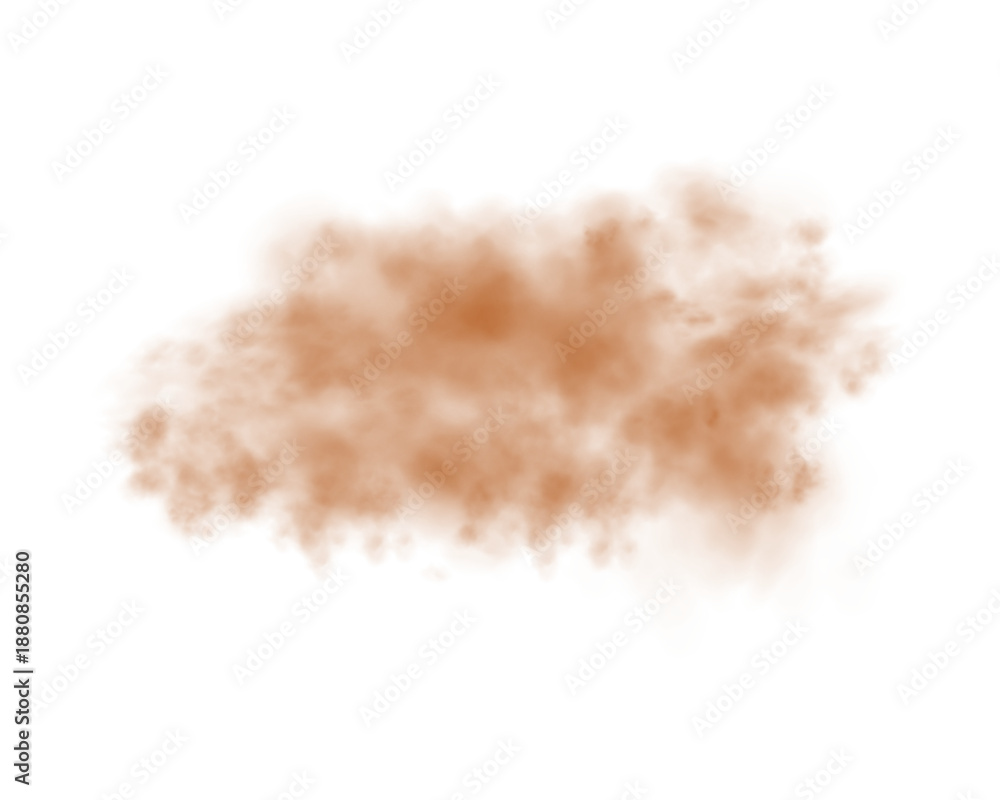 Fototapeta premium Realistic orange smoke or haze on a transparent background. Magic fog, vapor. Vector illustration. 
