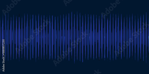 Abstract dark blue background resembling audio waves or a visual equalizer