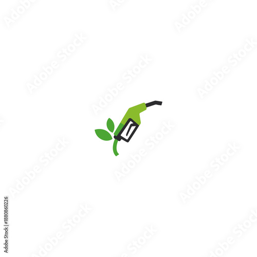 Eco fuel logo icon flat vector design