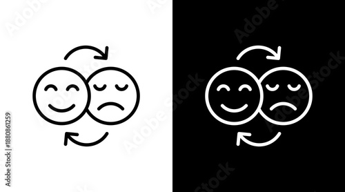 Bipolar  White Icon Set Design