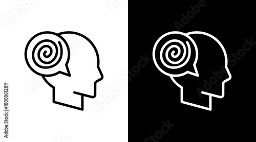 Psychosis  White Icon Set Design