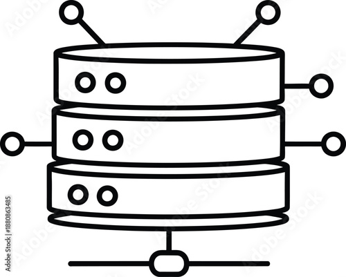 Cloud Server Database Network Storage Icon