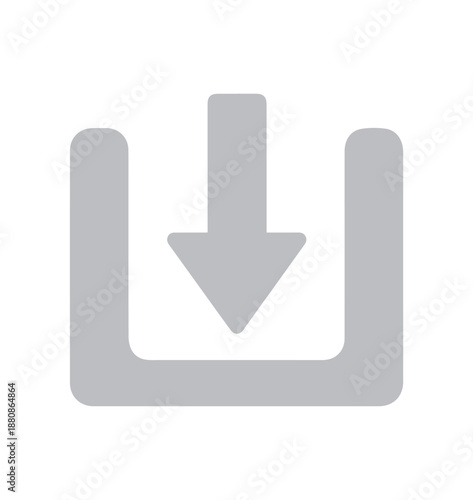 Download File Icon for Data Transfer, Storage and UI Design