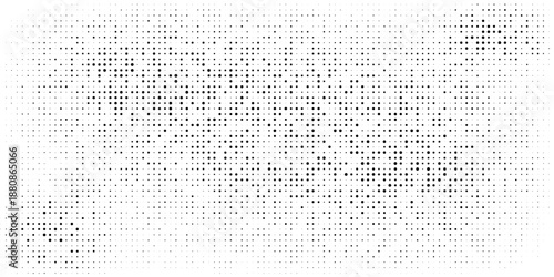 Halftone abstract geometric background frame. Monochrome texture of hexagons. Linear pattern of cells, honeycomb. Design banner, poster website, frame social networks, business. Vector illustration.