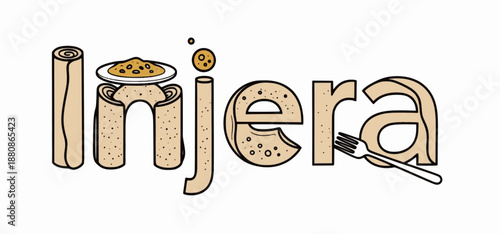 Graphic Injera logo featuring Ethiopian flatbread elements