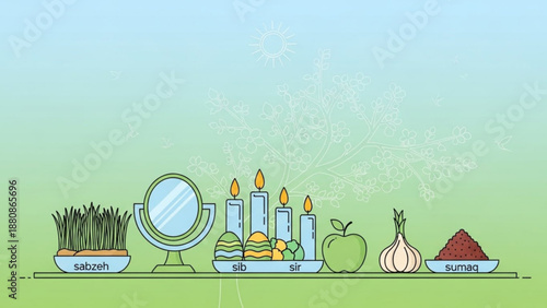 Rosh hashanah symbols jewish new year traditional foods and objects
