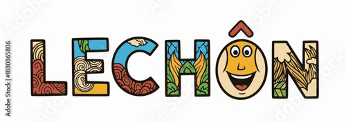 Vivid Lechon logo blending pig and smiley face