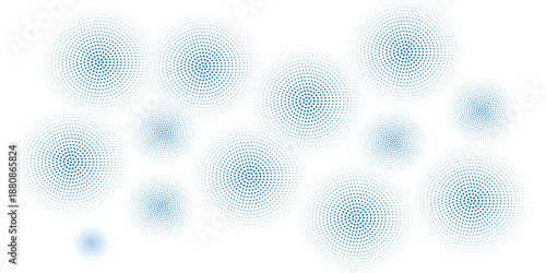 Abstract geometric blue background frame. Vector texture of chaotic hexagons, particles, fragments. A group of cells, an information grid. Banner for business, technology, medicine, presentations.