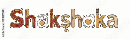 Brown Shakshuka logo incorporating egg and pan