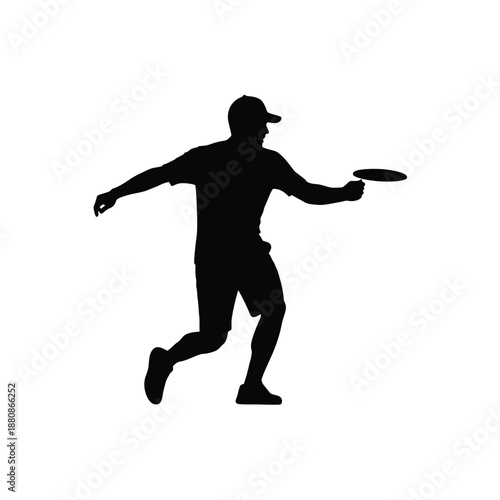 Man playing frisbee in silhouette black white 1