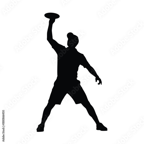 Man throwing frisbee in silhouette black white 1