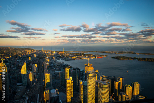 View Toronto on the sunset 