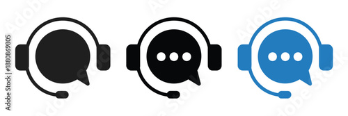 Customer support icon set in line and flat style, featuring assistance, technical support, call center, hotline, operator, staff, agent, and service symbols for apps, websites, and digital interfaces.
