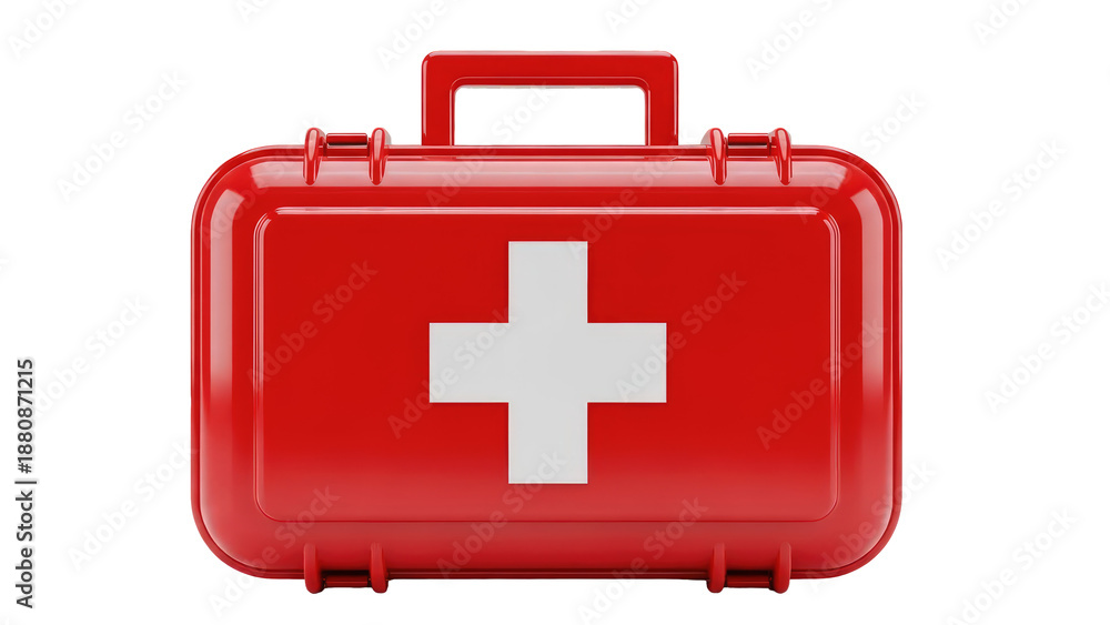 Obraz premium Medical-Emergency-Kit-First-Aid-Supplies-Helping-Cross-Symbol-Plastic-Branded-Bag-Outdoor-Activities-Emergency-Readiness.png