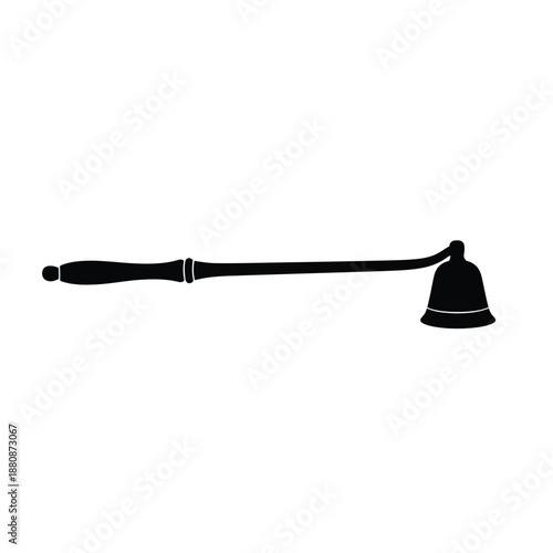 Black silhouette of a plunger toilet handle