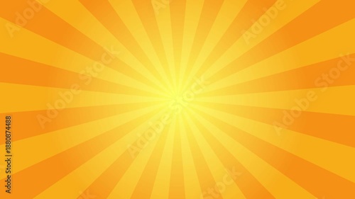 Animated illustration of a yellow sunburst spinning around, Orange yellow sunburst design. Yellow-orange rays, Retro sunburst background animation. retro sunburst background,  Retro vintage rays backg