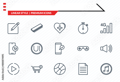 icons set - , outline vector