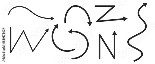 Hand-Drawn Arrows and Directional Lines