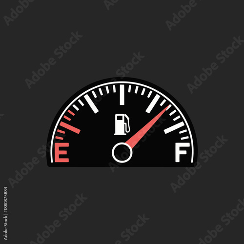 fuel, gauge, dashboard, speedometer, indicator, gasoline, petrol, tank, level, meter, vehicle, car, automotive, instrument, panel, warning, alert, efficiency, mileage, consumption, economy, energy, tr