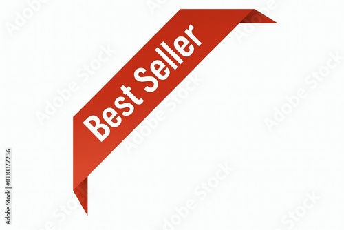 Free Download Best seller ribbon label on white background - GFXLoad