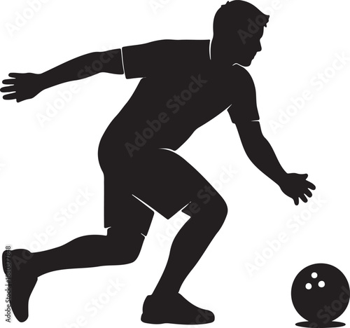 soccer player silhouette kicking ball with dynamic motion isolated on white