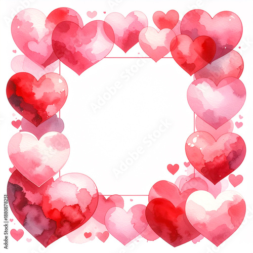 Namalowana ramka walentynkowa 