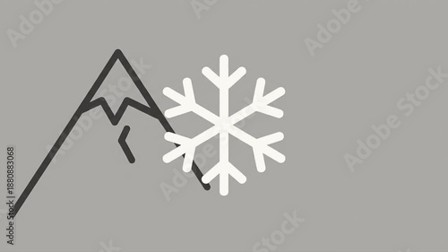 Global winter games Flat 2D vector outline illustration animation motion graphics Clean solid background