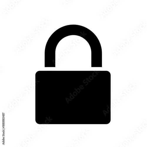 Secure padlock icon for safety and protection concepts
