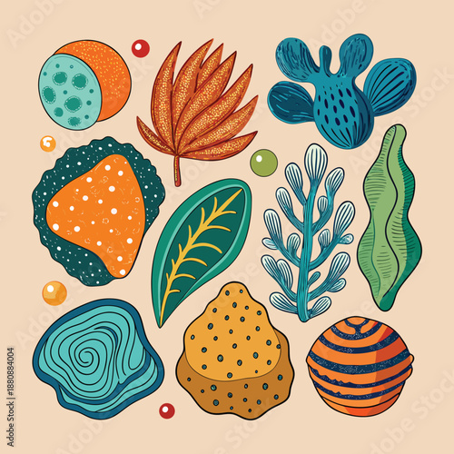 Whimsical Ocean & Desert Fusion Doodle