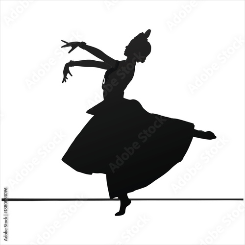 Rock musician playing electric guitar dynamically