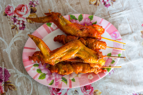 Wallpaper Mural Gai yang, Thai style grilled chicken served on dish Torontodigital.ca