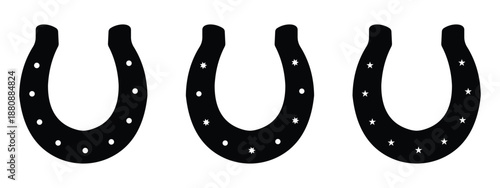 Western Vector Graphics – Horseshoes, Cowboy Hats, Longhorns & Barbed Wire Silhouettes for Branding and Design – High-Resolution PNG Collection