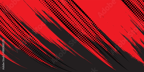 Background, contrast red and black color abstract template for business design. Technology style. You can use it for advertising, sports posters, templates, business presentations. Vector illustration