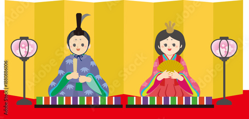 雛人形のベクターイラスト