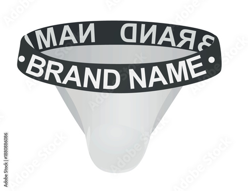 Brand name panties underwear. vector illustration