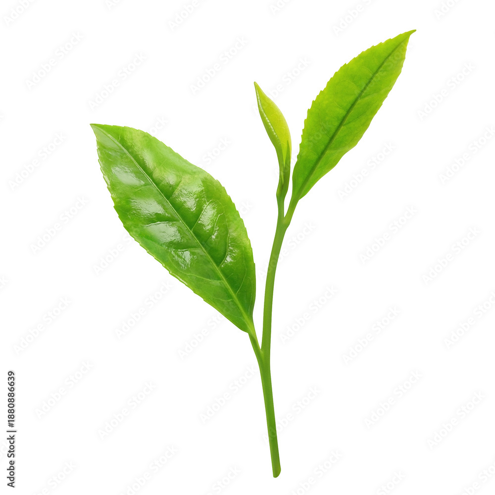 Obraz premium 茶葉 お茶の葉 イラスト リアル 