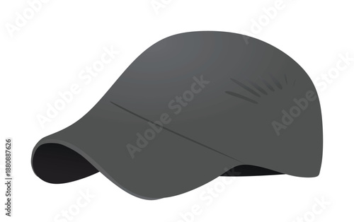 Grey beret cap. vector illustration