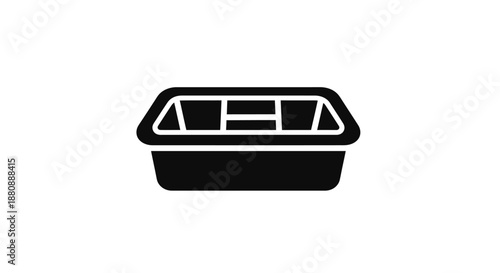 Black and white bread baking pan.