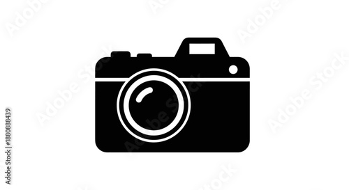 Black and white DSLR camera.